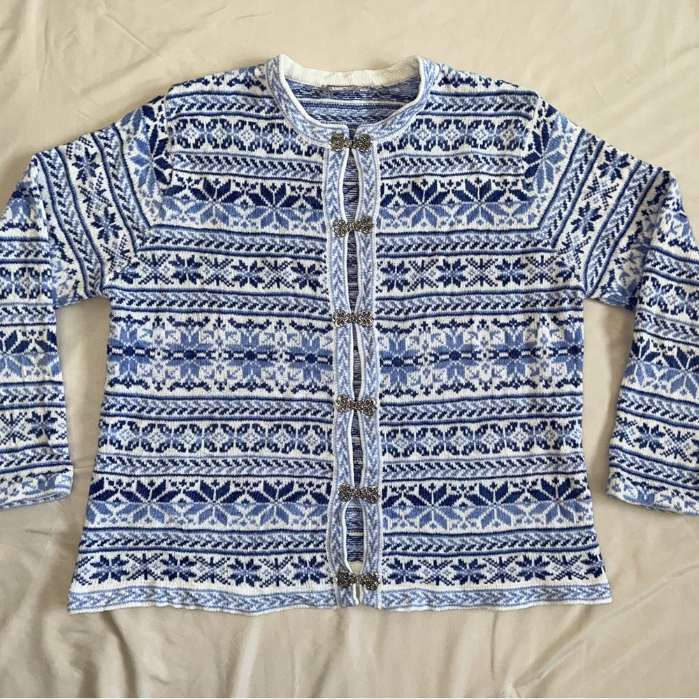 Ice Queen Geometric Snowflake Cardigan